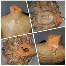 Statue neck broken in move