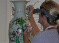 Holly at work